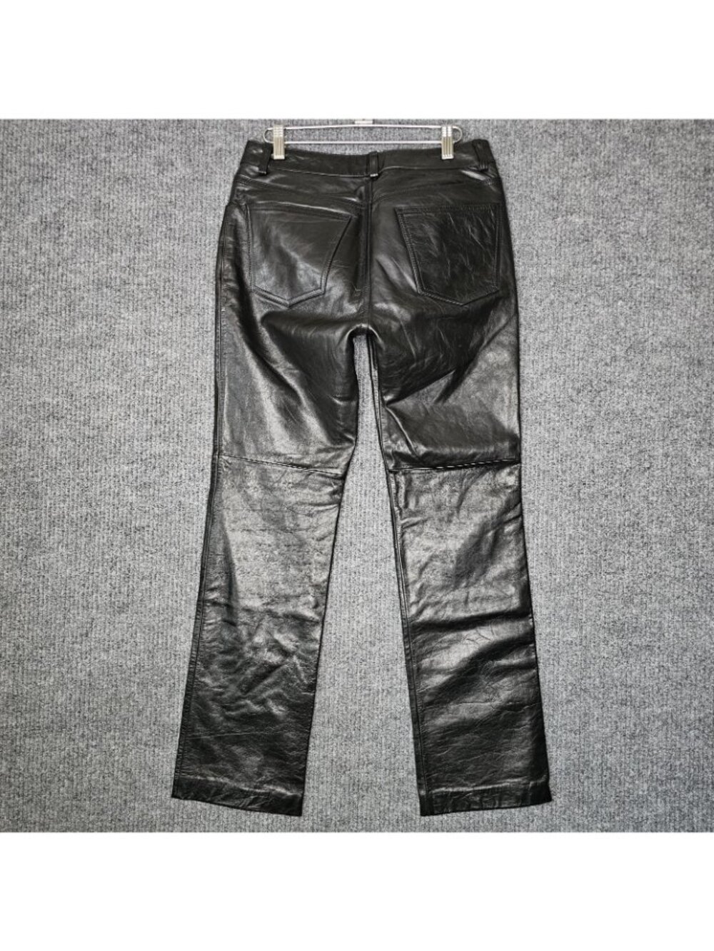 Vintage Gap Leather Boot Cut Pants sz 6 Black Genuine Lining VTG Jeans 29 x 30.5 - Picture 3 of 5